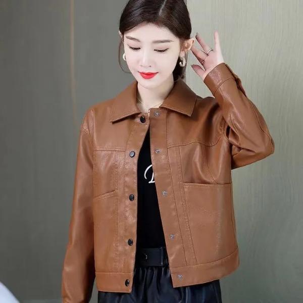 Coat for Women Thickened Plush Autumn Winter Oversize Loose Casual Leather Button Jacket
