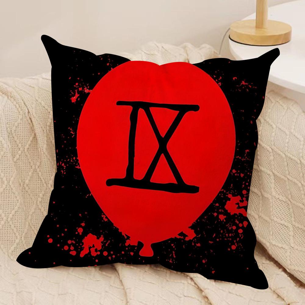 lce-Nine K-Kills Band Cushion Cover Silky Short Plush Sofa Pillow Cover Hidden Zipper Soft Dustproof Case for Home Decor