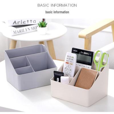 Student Desktop Organizer - Solid Color Multi-Grid Lip Gloss & Lipstick Holder