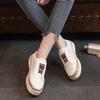 Women Hollow Out Perforated Slip On Loafers Tassel Decor Thick Sole Breathable Casual Walking Flats