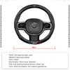 38cm Carbon Fiber Leather Car Steering Wheel Cover For Volvo V60 V40 XC90 S60 C30 V50 V70 S90 Auto Interior Accessories Keychain