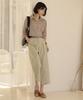 Ppaeppae Domestic Inner Elastic Waist Pintuck Wide Cropped Pants