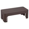 Sanka Decora Step Step Stool, Brown, L, Height 20cm. Features a Wide Footrest and Non-slip Surface. A Stylish and Cute Round Shape That Blends