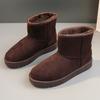 [Customized] A008 new snow boots women's short boots winter fur 2021 integrated low tube short boots thickened cotton