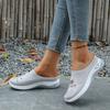 Easy Slip-On Lazy Slides Chinese Style Mesh Upper Shoes Spring Summer Outdoor Home Casual, Women Shoes(The Sizing Runs Big)