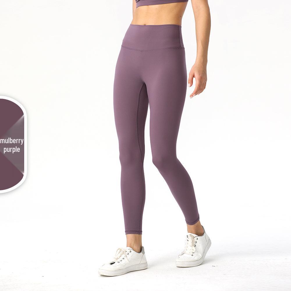 High-Waist Nude Feel Butt Lift Brushed Yoga Leggings, Peach Fitness Pants for Women