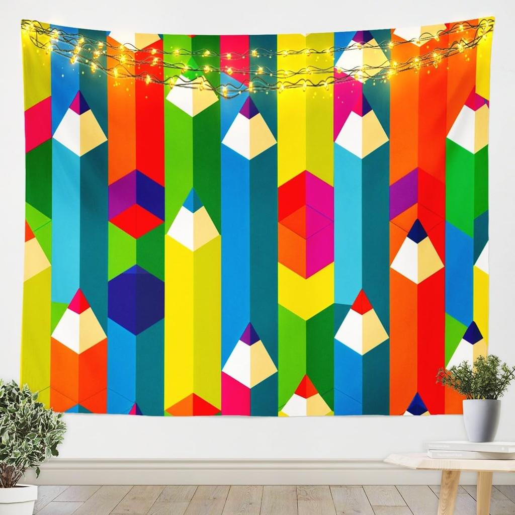 School Supplies Tapestries Drawing Board Paintbrush Wall Hangings Art,Students School Study Tapestry Fine Arts.Themed Wall Art