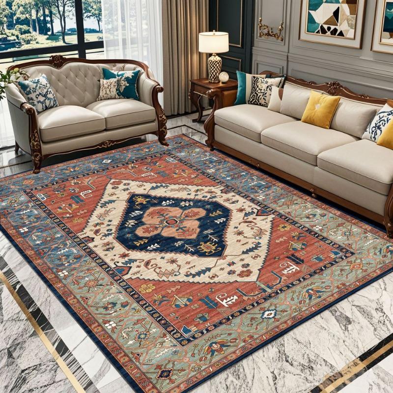 Classic Bohemian Style Large Area Rug Non-Slip Wear-resistant Carpet for Living Room Bedroom Soft Floor Mat Home Decor Beautiful