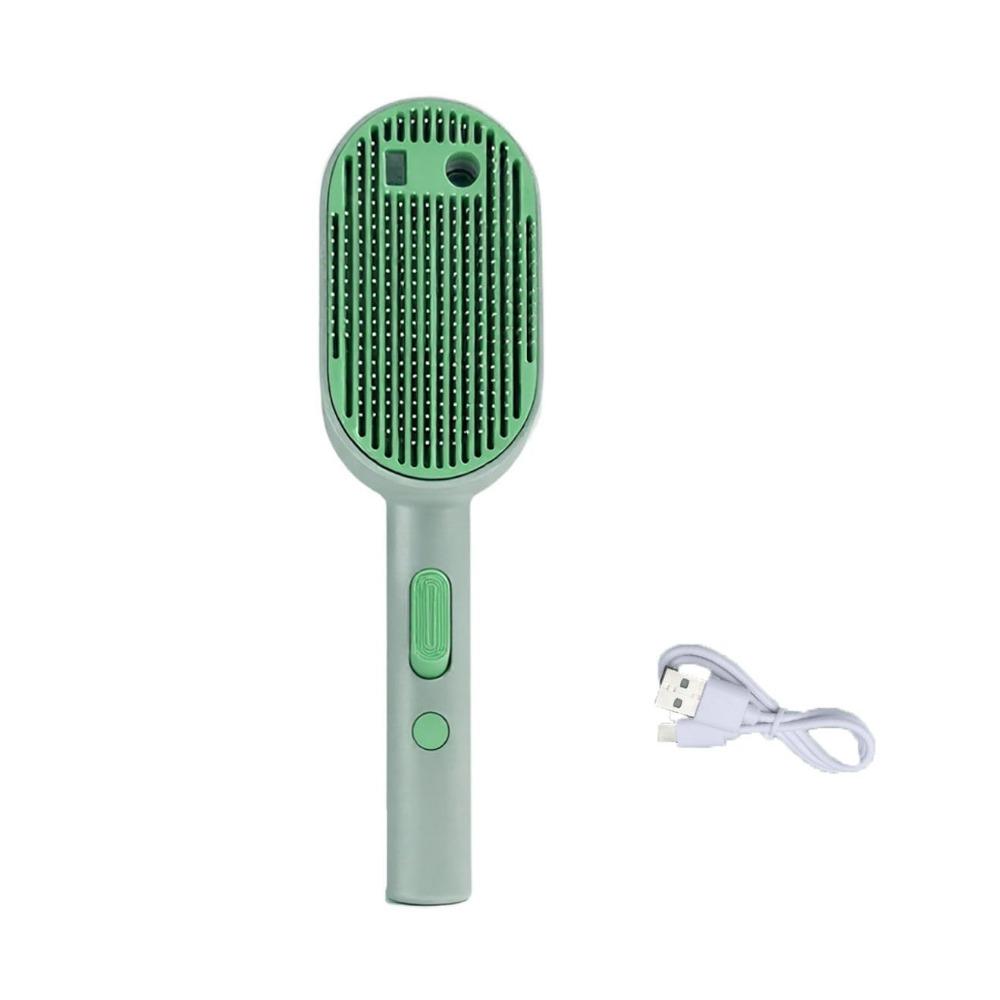 

USB Charging Pet Spray Hair Comb Efficiently Pet Steam Brush Cat Spray Brush for Cats Dogs зелёный