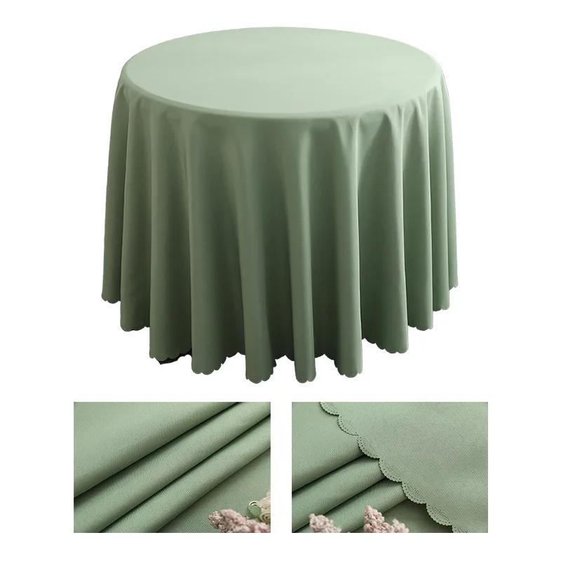 Polyester Round Tablecloth Stain and Wrinkle Resistant Cloth-Washable Table Cover For Dining Table,Buffet Parties and Camping