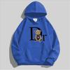 Unisex Letter Bear Print Hoodie, Pulôver Casual, Moda Natalícia, Solto Street Wear