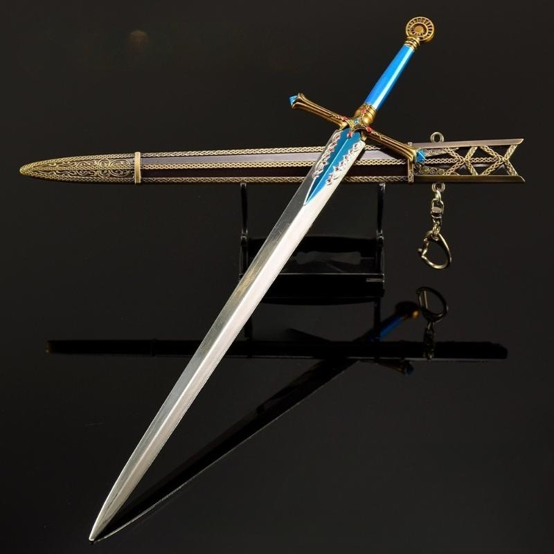 30cm Latest Carian Knight Sword Metallic Material Weapon Miniature Props Tabletop Decoration Ornaments Game Peripherals Boys Celebration Presents