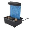 Indoor Water Fountain With Natural River Rocks LED Lights Lighted Waterfall Tabletop Fountain for