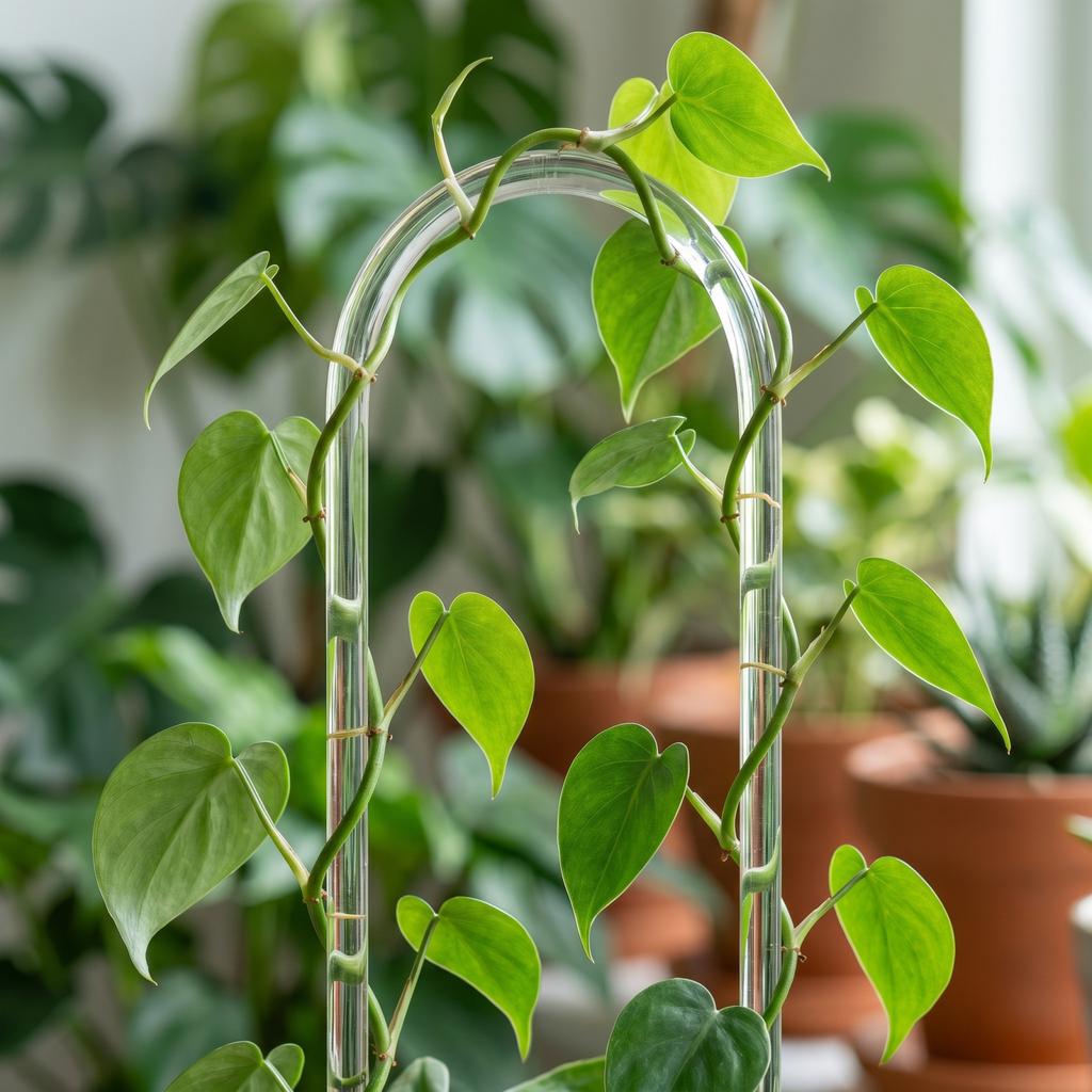 2 Pezzi Pali di Supporto per Piante a Forma di U in Acrilico Supporti per Piante Rampicanti Pali per Piante da Giardino per Piante da Interno ed Esterno