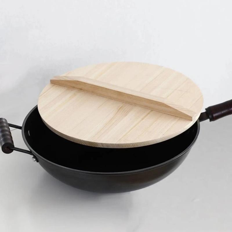 Solid Fir Wood Square Pot Lid for Large Wok or Water Tank