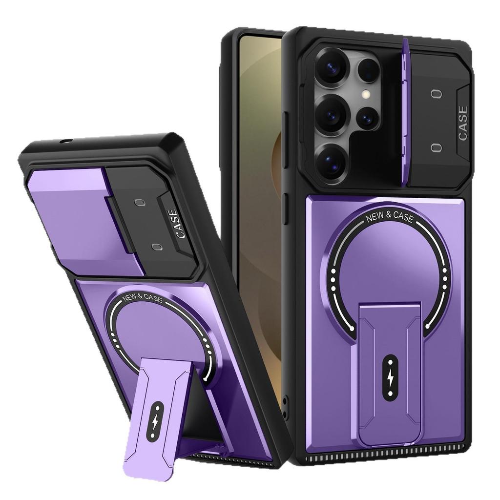 Samsung S25 ULTRA Magnetic Mecha Phone Case with Full Lens Cover & Anti-Drop Protection