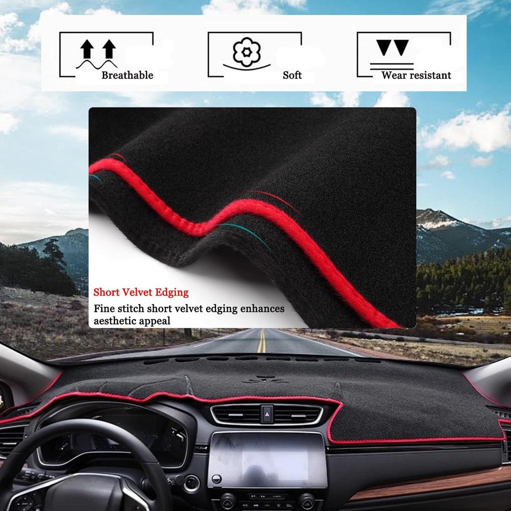 Blazeray Car Dashboard Cover Mat for Honda CR-V CRV 2017 2018 2019 2020 2021 2022 Left Hand Driving Non-Slip Dashboard Mat Pad Interior Accessories