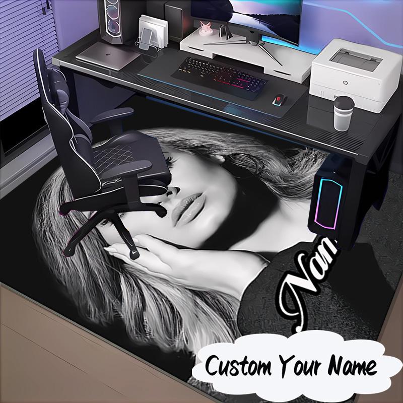 Custom Name Adele's Artwork Rug for Living Room, Game Rooms, Office, Bedroom, Floor Mat Playful Design, fan gifts Christmas decor