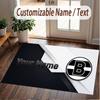 Custom Rug Borussia Mönchengladbach Pattern Print Name Text Soft Non‑Slip Floor Carpet for Home Indoor Decoration