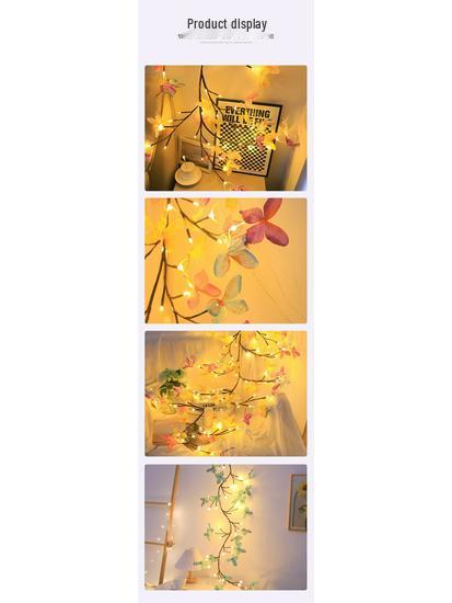 LED Schmetterling Rosenranken Lichter - Biegsame Feiertags Wanddekorationen