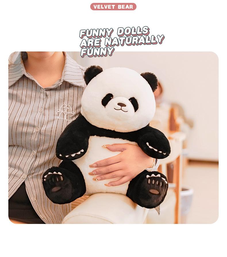 Lifelike Sichuan National for Giant Panda Huahua Plush Toy with PP Cotton Filling Huggable Stuffed Animal Doll