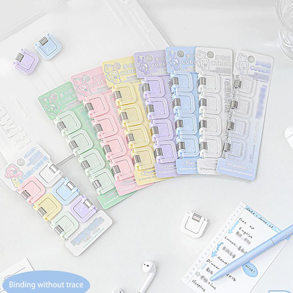 Cube shaped multifunctional student mini clip, note holder, bill holder, long tail clip, office storage