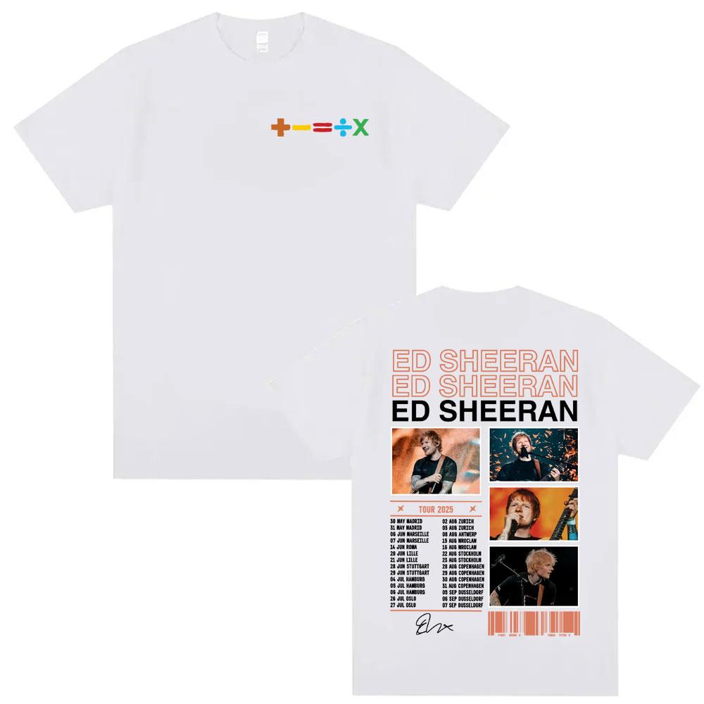 Ed Sheeran Tour 2025 Graphic Tee Shirt Unisexs Retro 90s Hip Hop Pop Music Tshirt Unisex Summer ONeck Tops Short Sleeve T Shirts