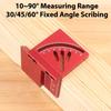30/45/60/90 Degree Multi Angle Measuring Ruler T-shaped Angle Ruler  DIY Enthusiasts