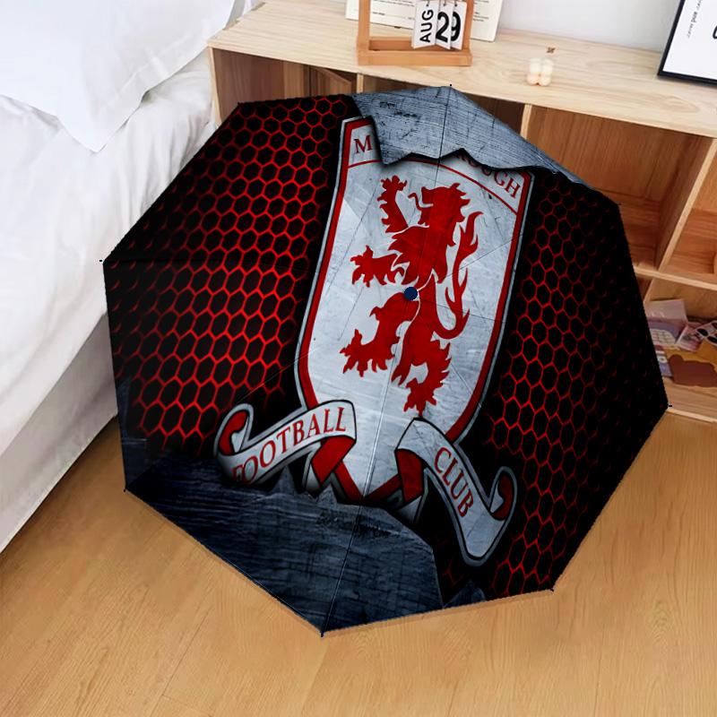 Red Lion Football Club Automatic Folding Umbrella - 8-Rib Travel Umbrella with Auto Open/Close & Portable Gifts for Holidays or Birthdays