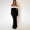 2025 French Fashion Color Block One-Shoulder Bodycon Mermaid Dress