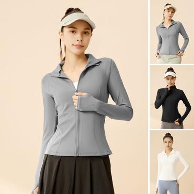 Women's Sun Protection Athletic Jacket Full Zip Long Sleeve Sun Shirts Quick Dry Workout Jackets for Running Yoga Cycling Hiking