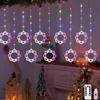 Diwali Usb Curtain String Lights Hanging Diya Ring Ornaments 8 Modes Window Curtain Light Home Mandir for Muslim Holiday Decor