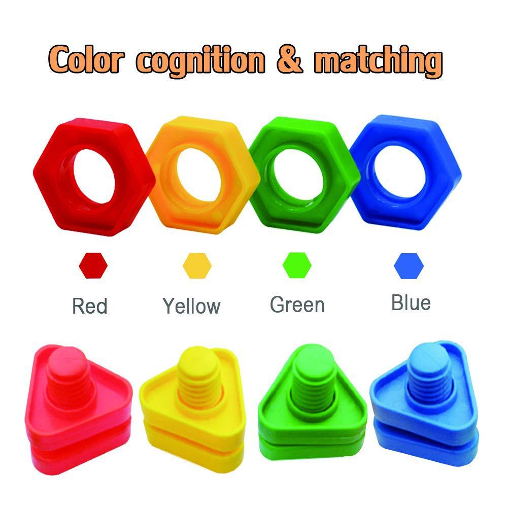 Nuts and Bolts Toys for Toddlers Preschoolers Kids STEM Educational Building Construction Screw Matching Activities