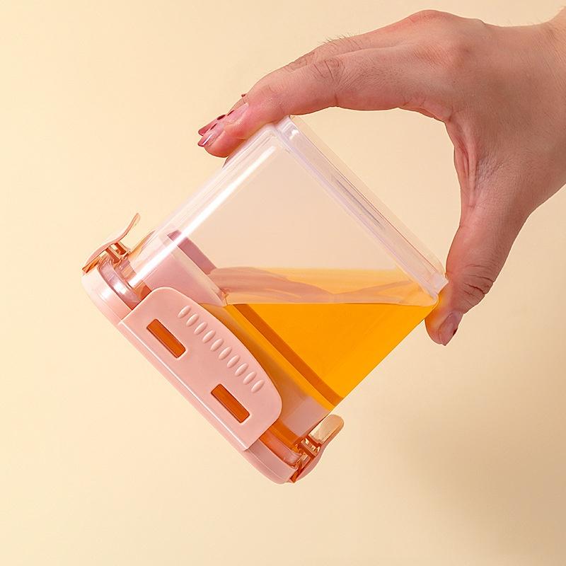1PC Portable Food Storage Box With Lid & Spoon Sealed Leak Proof Milk Powder Box 600ml Plastic Food Storage Container Jar