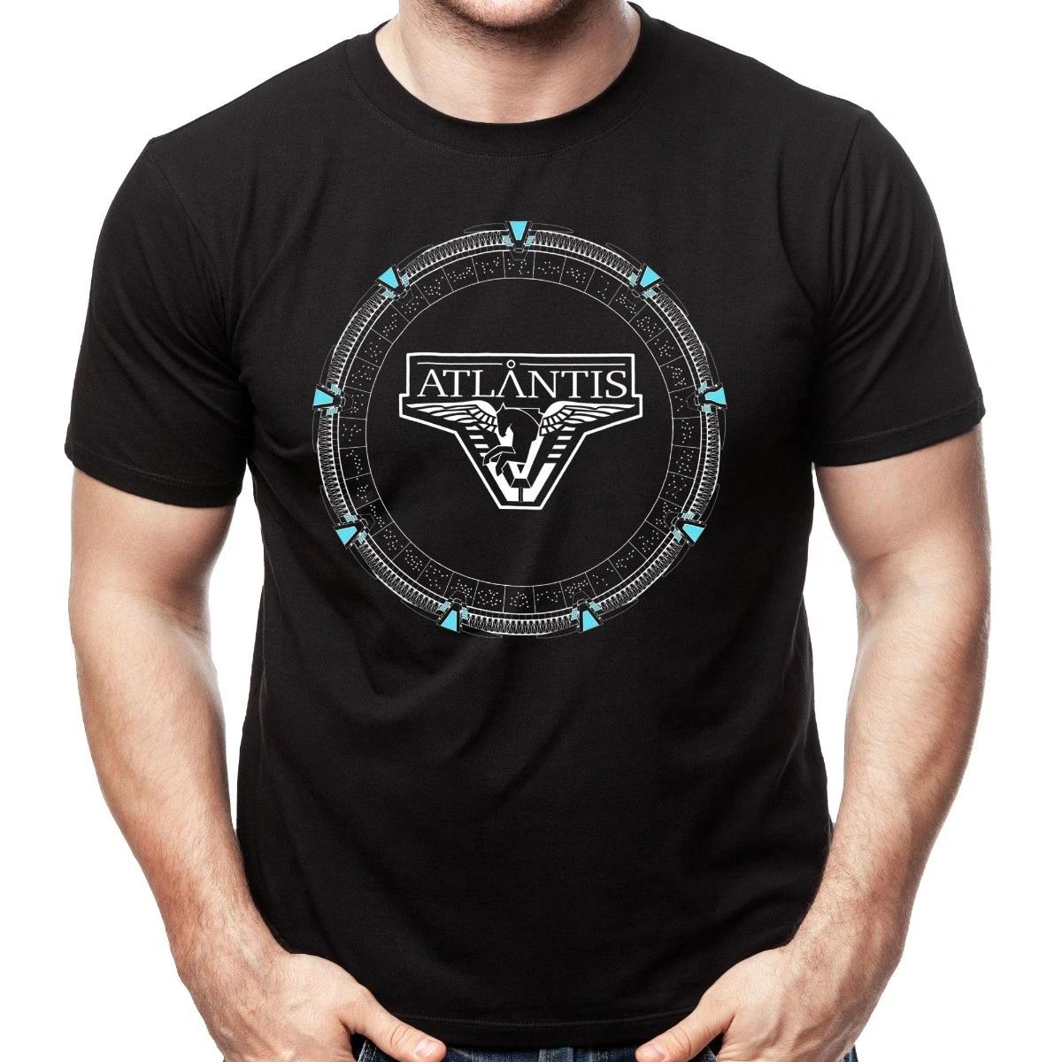 Stargate Atlantis Logo Stargate Adult Shirt XL