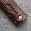 Vintage Red Brown Men Genuine Leather Jacket Real Cow Skin Coat Flight Suits Pilot Bomber Men's Jackets Spring Autumn