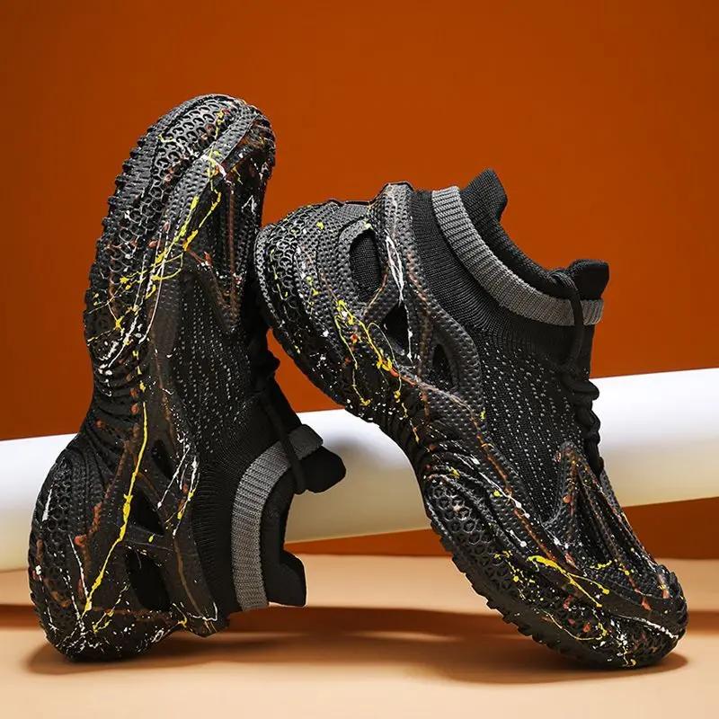 Fashion Cushioned Insole Mesh Upper Running Male Sports Shoes Unisex Comfortable Miked Colour Summer Sale Walking Men's Casual Sneakers