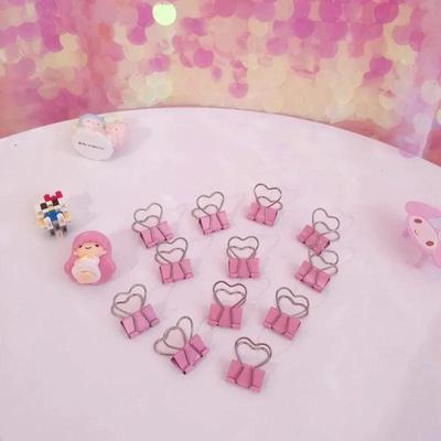 6 Pieces/lot Metal Clip Note Holder Letter Clip Pink School Office Supplies Practical Creative Desk Accessories
