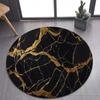 Luxurious Marble Colour White Gold Round Carpet Rug for Bedroom Living Room Decoration,pet Decor Floor Mat