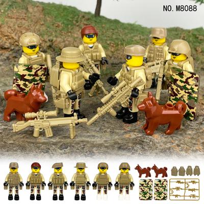 6pcs M8088 Military Special Forces Small Particle Building Block Doll Toy