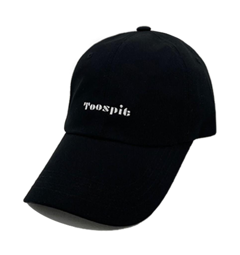 Tueseupis Lettering Embroidered Ball Cap (Black)