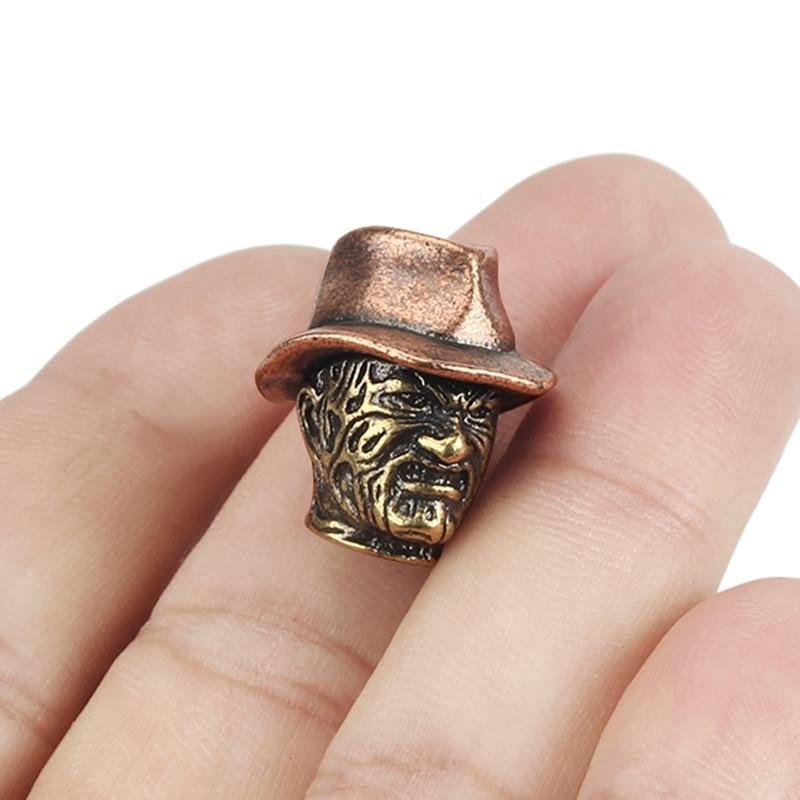 1 Stück Vintage Hut Messing Messerperlen Schirmseil Anhänger Schlüsselanhänger Zubehör Kupfer Paracord Perle