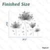 39.3'' x 32.6'' Huge Flower Petal Wall Decals Living Room Floral Wall Stickers Removable Peel and Stick Waterproof Wall Art Decor Stickers for