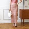 Miyake-Style High-End Pleated Tassel Skirt: Versatile Summer Street Style