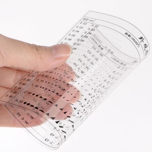 uxcell High-Precision SEC Size Estimation Chart, 115x95mm, Transparency Defect Detection Film Ruler for Measuring Diameter, Area, Length, and Width De