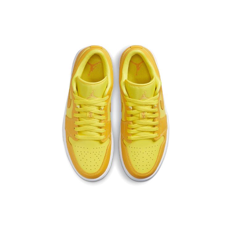Womens Air Jordan 1 Low 'Yellow Strike' (women's sizes) Yellow Strike / White / Pollen Vintage Basketball Shoes DC0774 700