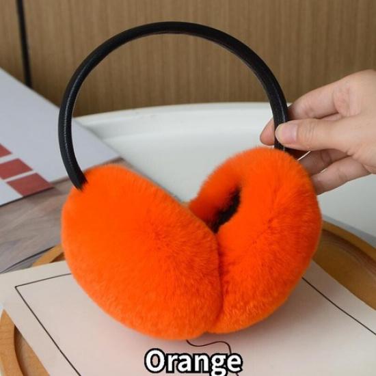 Women Warm Faux Rabbit Fur Earmuffs Plush Ski Ear Warmer Cover Earflap Winter