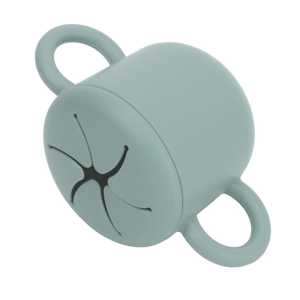 Vaso de silicona para refrigerios para bebés, multiusos, seguro, saludable, portátil, con diseño de doble oreja, recipiente para refrigerios para bebés.