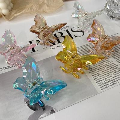 Roztomilé průhledné skřipce do vlasů, sponky, mini motýlkové sponky do vlasů pro ženy, protiskluzová dívčí čelenka, vlasové doplňky