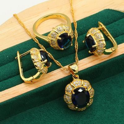 Micro Set Jewelry Europe and The United States Hot Zircon Necklace Earrings Lady Jewelry Set